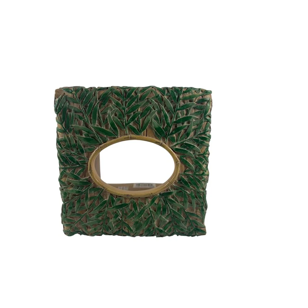 Unbranded Surf Shack Tissue Box Cover Brown Green Excellent Tropical Tiki Decor